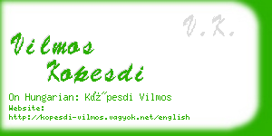 vilmos kopesdi business card